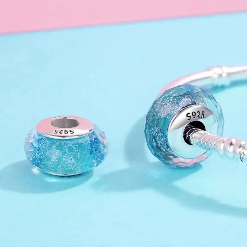 (zdjęcie do) Charms Typu Pandora Niebieski koralik ze szkła Murano - SCZ054 - Wyświetl 5