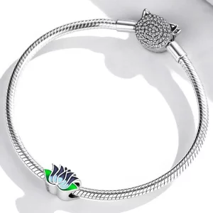 Charms Typu Pandora niebieski lotos - SCC2020