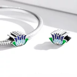 Charms Typu Pandora niebieski lotos - SCC2020