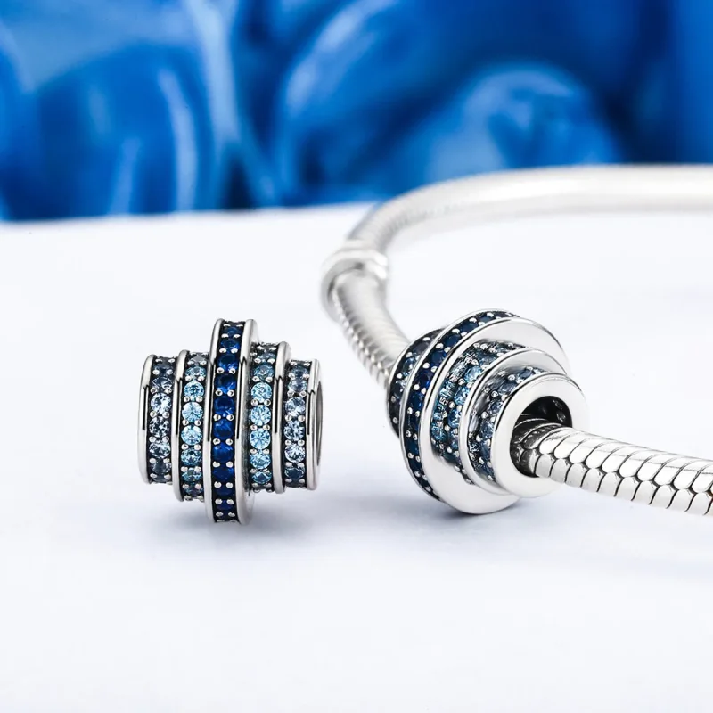 (zdjęcie do) Charms Typu Pandora Niebieski rytm - SCC129 - Wyświetl 3