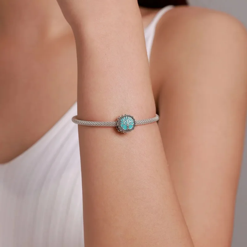 (zdjęcie do) Charms Typu Pandora Niebieskie Drzewo Życia - BSC503 - Wyświetl 5