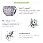 Charms Typu Pandora Niedźwiedź i balon - SCC1054