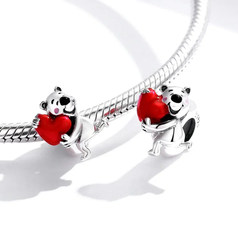 (zdjęcie do) Charms Typu Pandora Niedźwiedź polarny z sercem - SCC1610 - Wyświetl 4