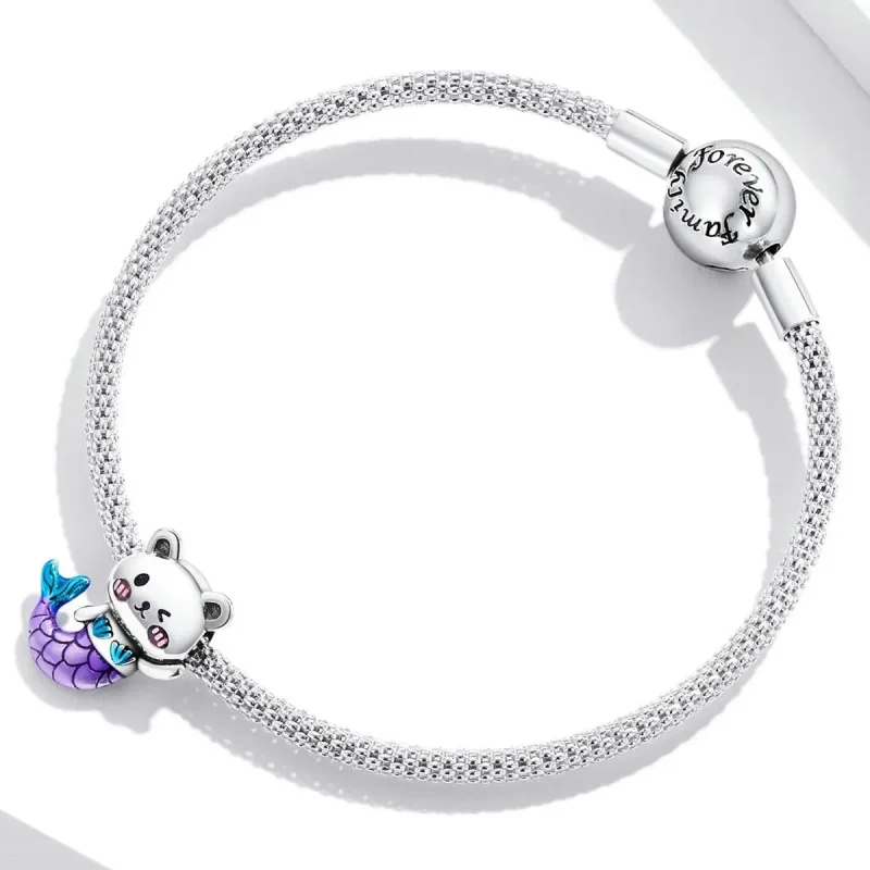 (zdjęcie do) Charms Typu Pandora Niedźwiedź Rybi Ogon - SCC2132 - Wyświetl 3