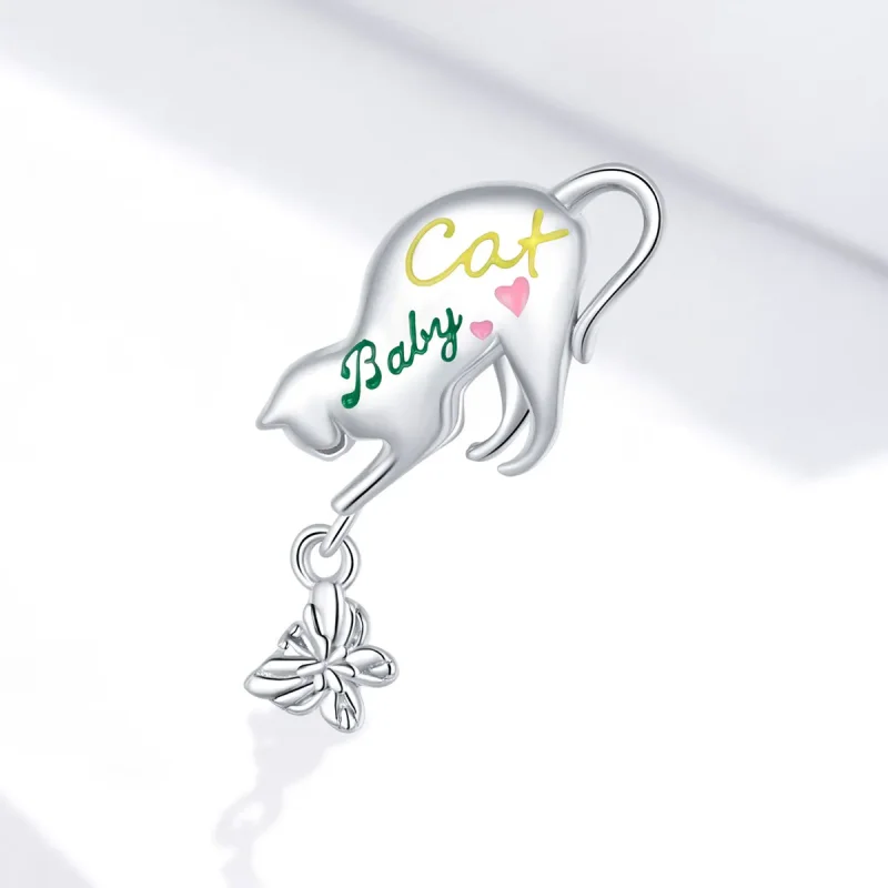 (zdjęcie do) Charms Typu Pandora Niegrzeczny kot - SCC1678 - Wyświetl 2