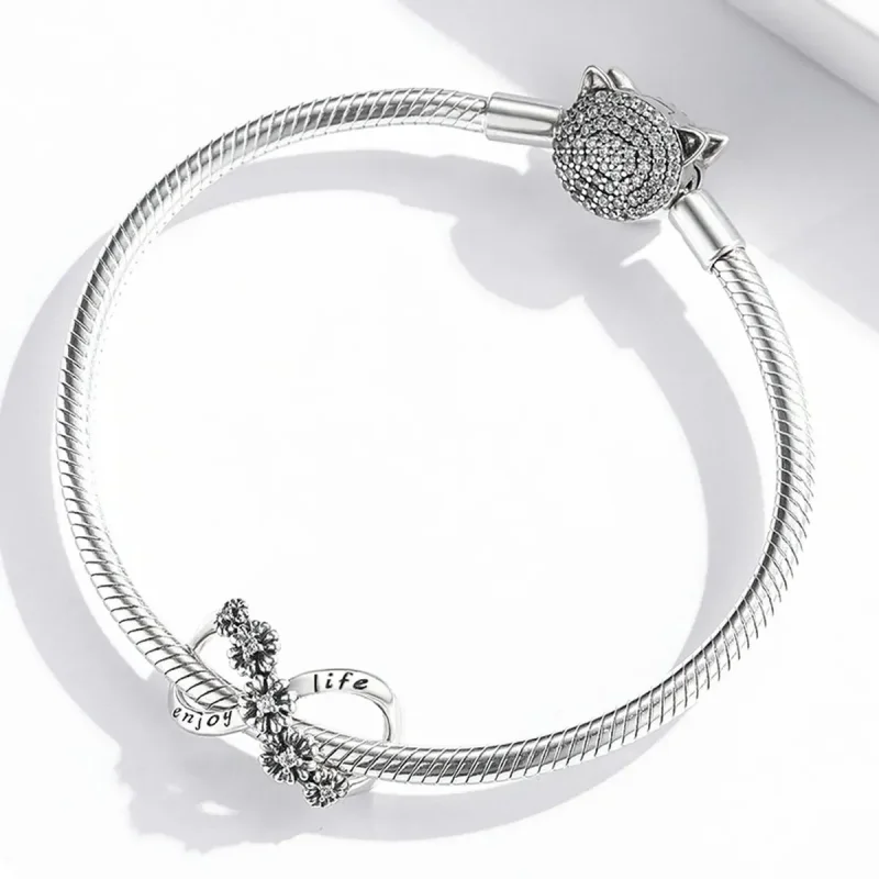 (zdjęcie do) Charms Typu Pandora Nieskończone kwiaty - SCC2099 - Wyświetl 3