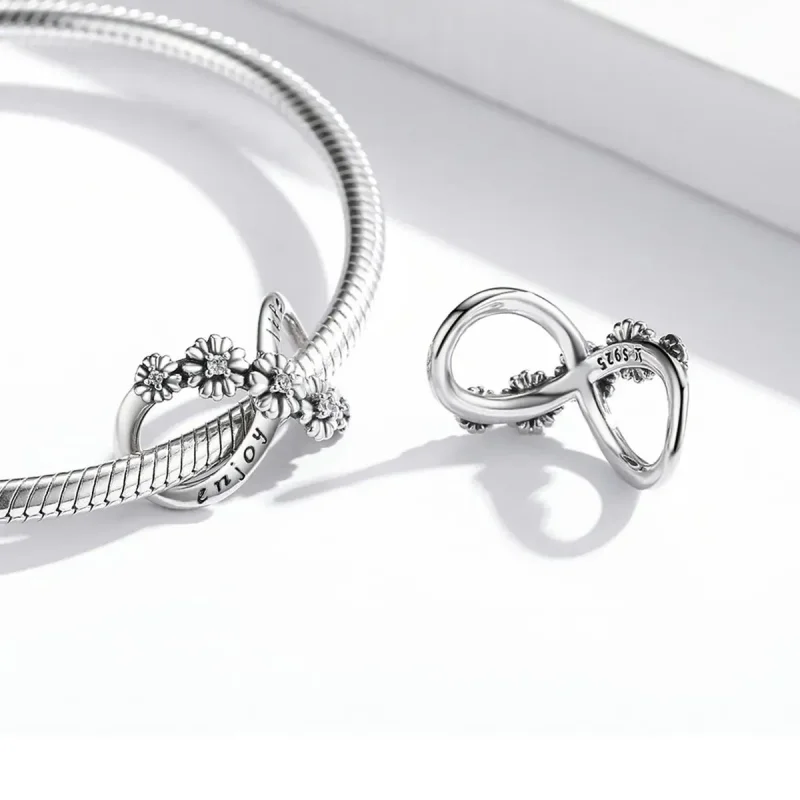 (zdjęcie do) Charms Typu Pandora Nieskończone kwiaty - SCC2099 - Wyświetl 4