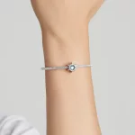 Charms Typu Pandora Śnieżynka Kamienia Księżycowego - BSC512