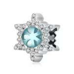 Charms Typu Pandora Śnieżynka Kamienia Księżycowego - BSC512
