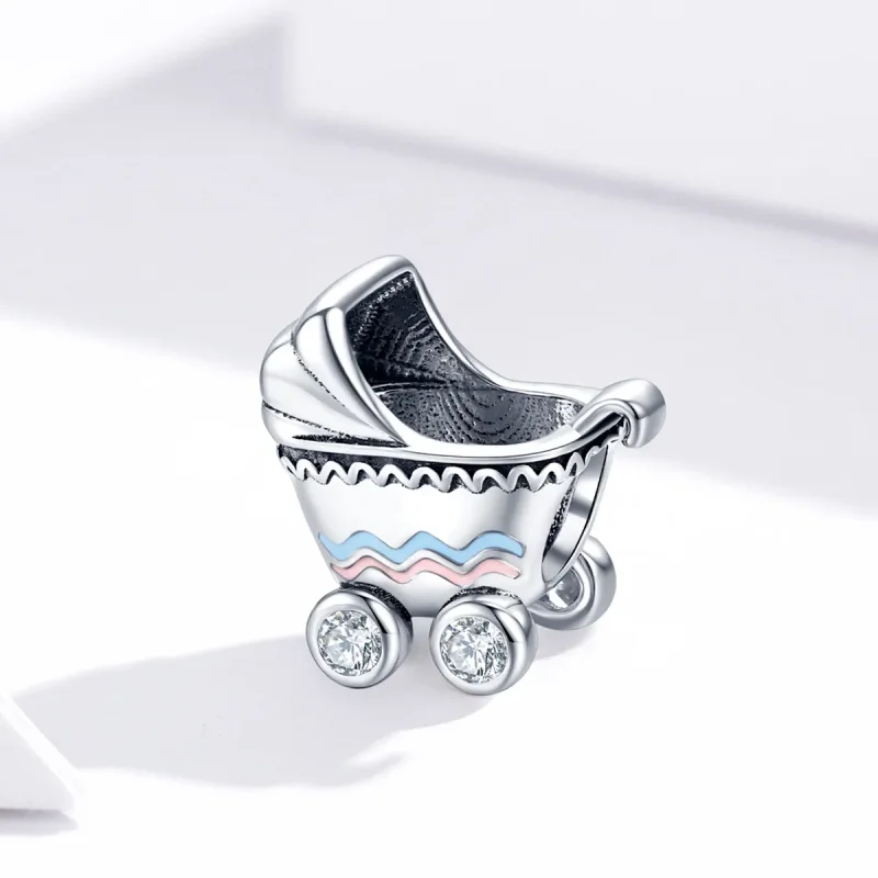 (zdjęcie do) Charms Typu Pandora Nowy wózek dziecięcy - SCC1539 - Wyświetl 3
