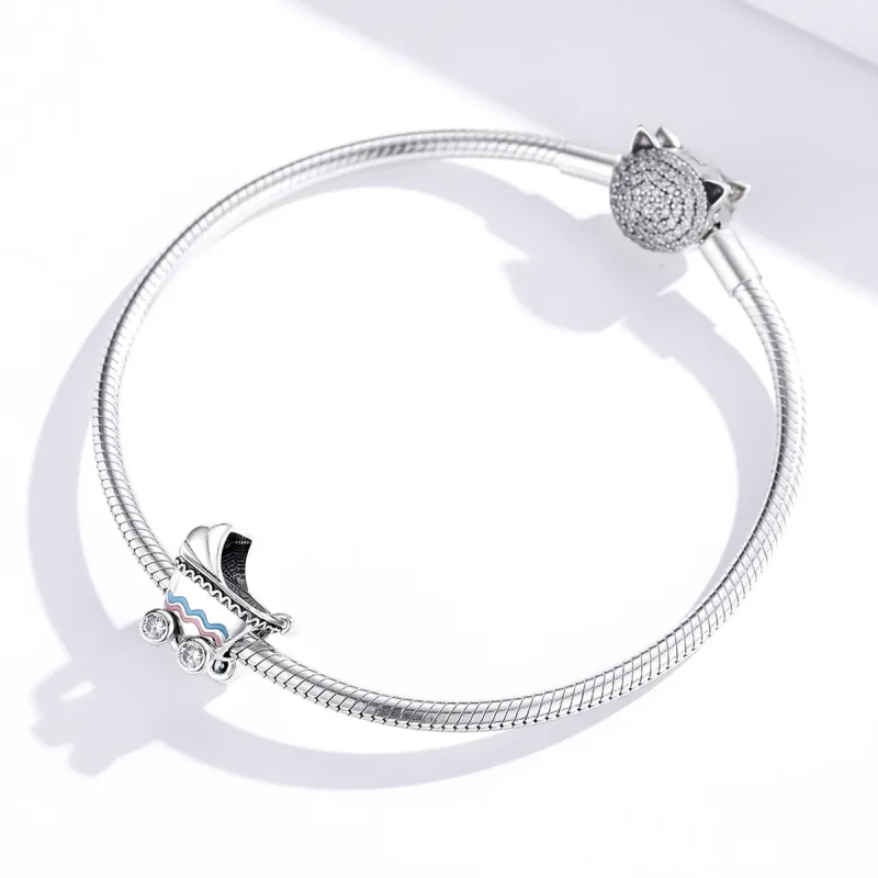 (zdjęcie do) Charms Typu Pandora Nowy wózek dziecięcy - SCC1539 - Wyświetl 4