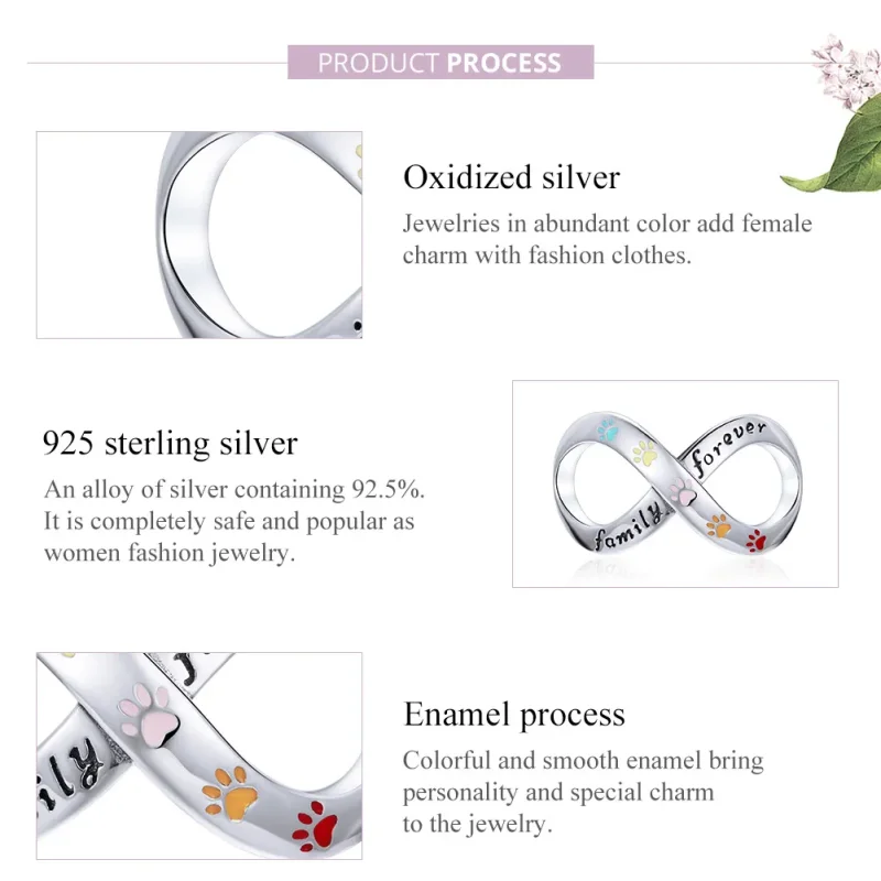 (zdjęcie do) Charms Typu Pandora Odcisk łapy miłości - SCC1849 - Wyświetl 6