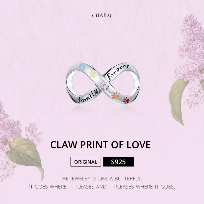 (zdjęcie do) Charms Typu Pandora Odcisk łapy miłości - SCC1849 - Wyświetl 7
