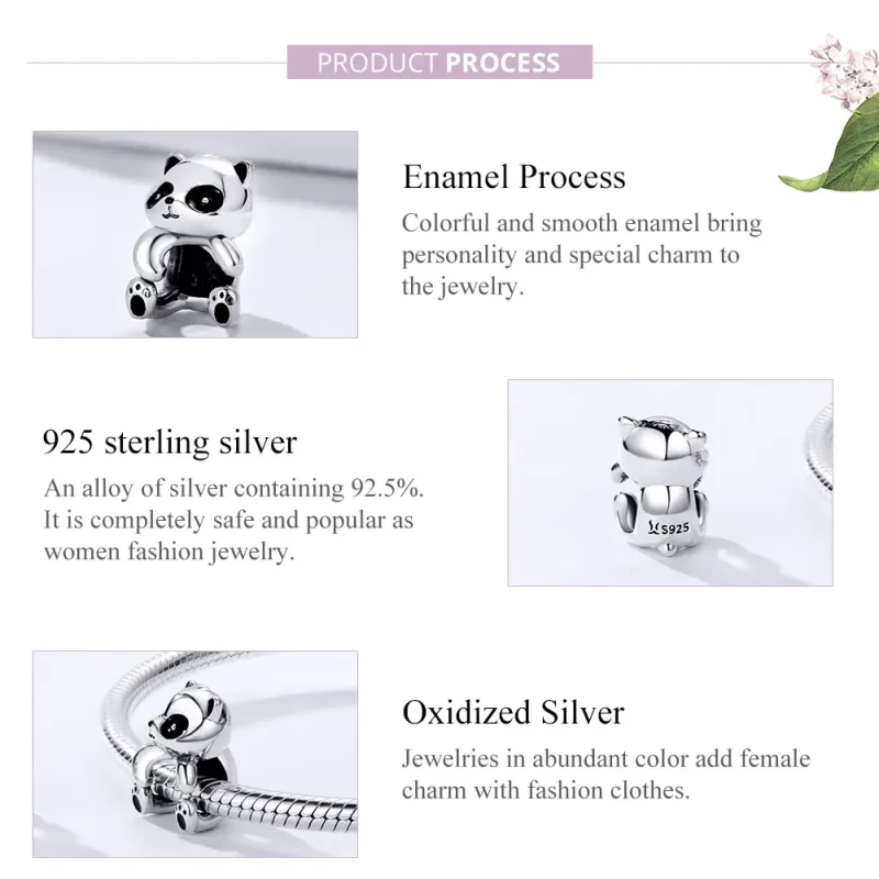 (zdjęcie do) Charms Typu Pandora Panda - SCC1175 - Wyświetl 4