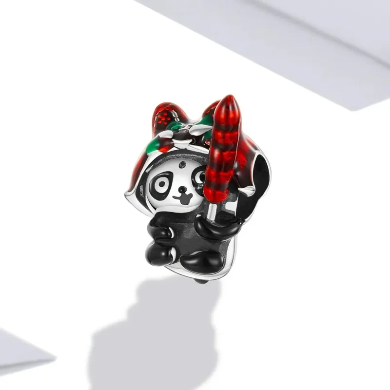 (zdjęcie do) Charms Typu Pandora Panda z tygrysim kapeluszem - SCC2105 - Wyświetl 2