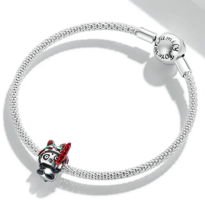 (zdjęcie do) Charms Typu Pandora Panda z tygrysim kapeluszem - SCC2105 - Wyświetl 3