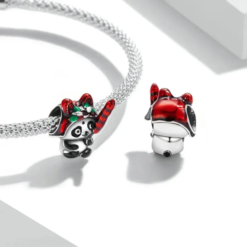 (zdjęcie do) Charms Typu Pandora Panda z tygrysim kapeluszem - SCC2105 - Wyświetl 4