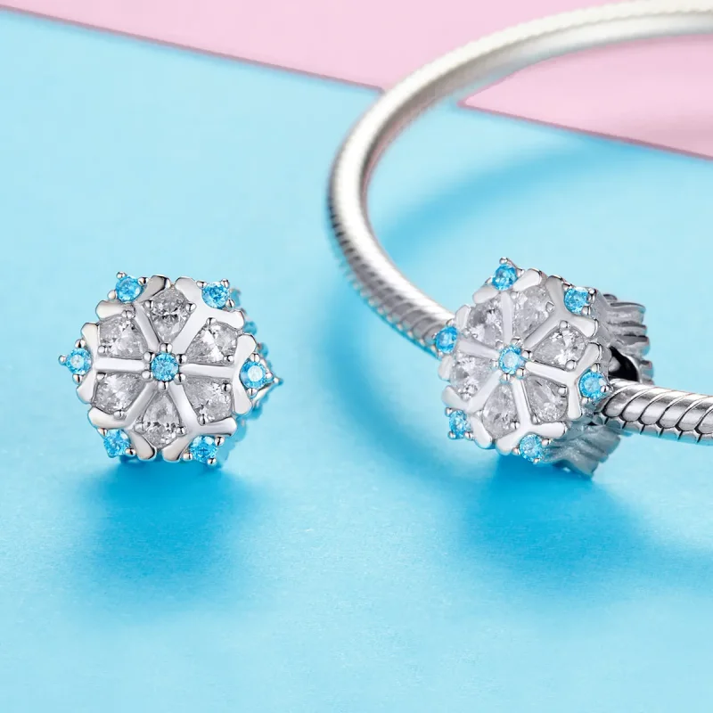 (zdjęcie do) Charms Typu Pandora Płatek śniegu - SCC1077 - Wyświetl 3