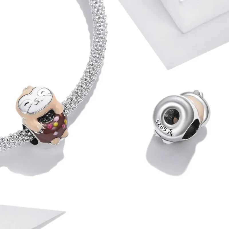 (zdjęcie do) Charms Typu Pandora Pączek Leniwca - SCC1881 - Wyświetl 4