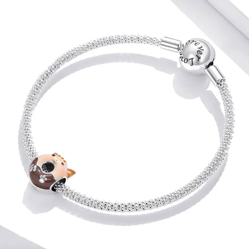 (zdjęcie do) Charms Typu Pandora pączki kotków - SCC1877 - Wyświetl 3
