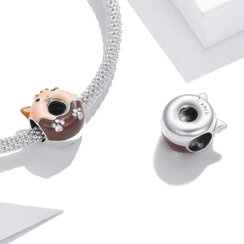 (zdjęcie do) Charms Typu Pandora pączki kotków - SCC1877 - Wyświetl 4