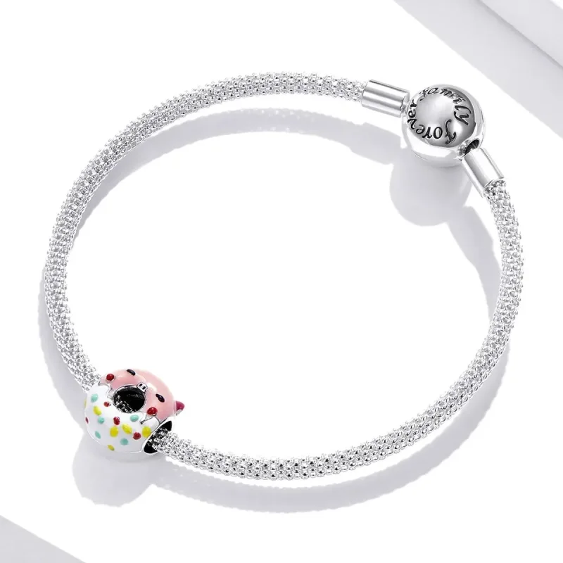 (zdjęcie do) Charms Typu Pandora pączki ze świnkami - SCC1879 - Wyświetl 3