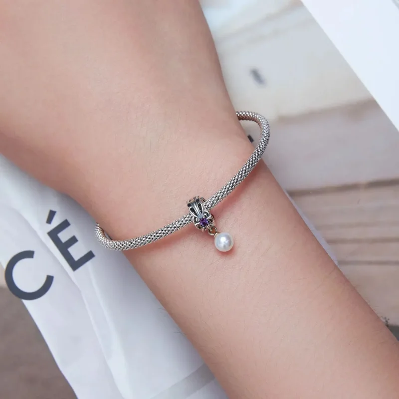 (zdjęcie do) Charms Typu Pandora Perłowy streamer - BSC638 - Wyświetl 4