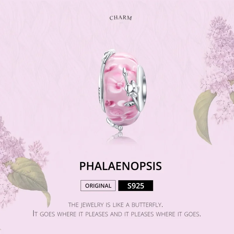 (zdjęcie do) Charms Typu Pandora Phalaenopsis - SCC1281 - Wyświetl 2
