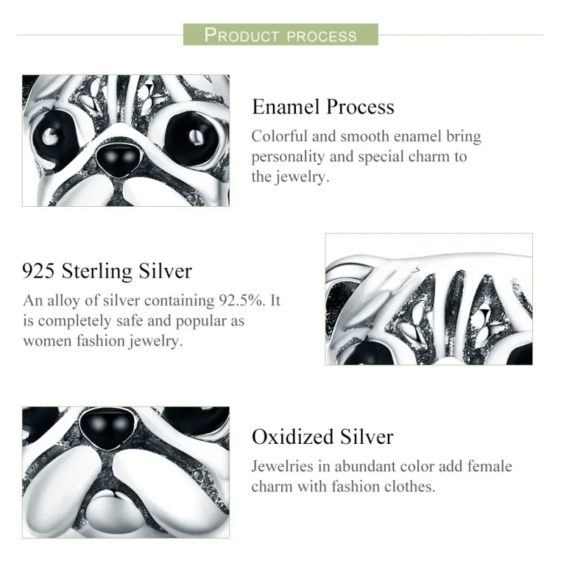 (zdjęcie do) Charms Typu Pandora Pies Shar-Pei - SCC834 - Wyświetl 7