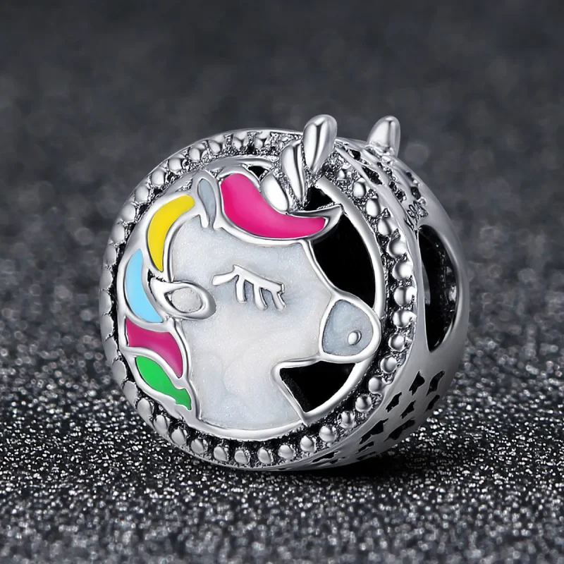 (zdjęcie do) Charms Typu Pandora Piękny Jednorożec - SCC362 - Wyświetl 2