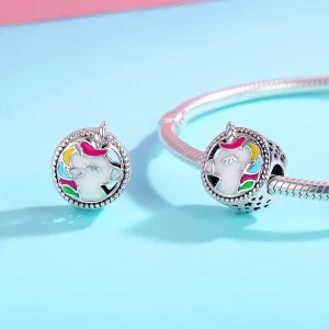 Charms Typu Pandora Piękny Jednorożec - SCC362
