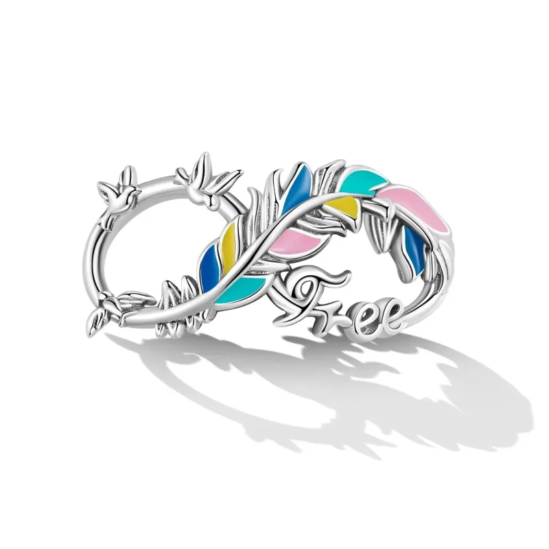 (zdjęcie do) Charms Typu Pandora Piórkowy symbol nieskończoności - SCC2322 - Wyświetl 2