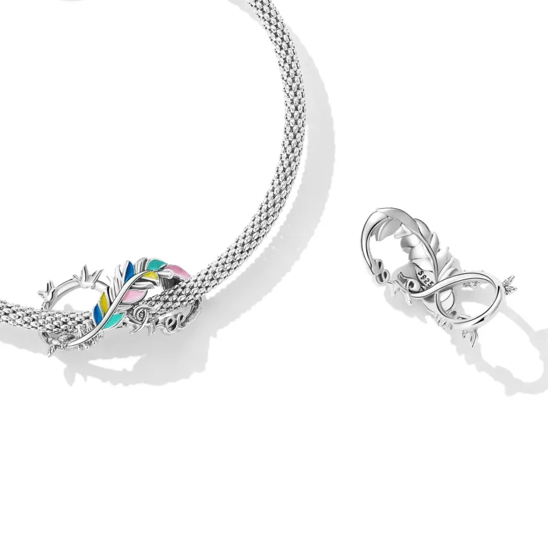 (zdjęcie do) Charms Typu Pandora Piórkowy symbol nieskończoności - SCC2322 - Wyświetl 4