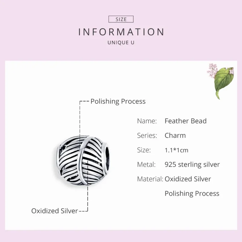 (zdjęcie do) Charms Typu Pandora Pióro - SCC1509 - Wyświetl 7