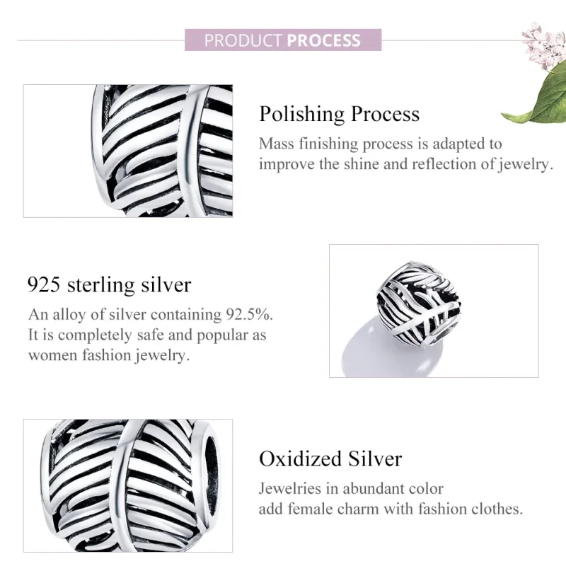 (zdjęcie do) Charms Typu Pandora Pióro - SCC1509 - Wyświetl 8