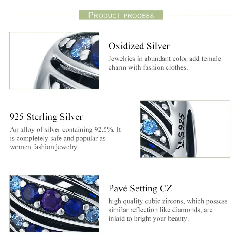 (zdjęcie do) Charms Typu Pandora Pióro Zięby - SCC472 - Wyświetl 5