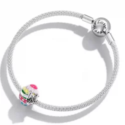 Charms Typu Pandora Pisanka z kokardą - SCC2119