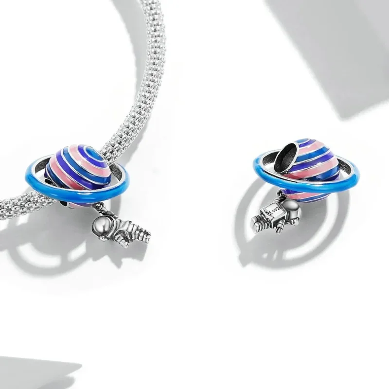 (zdjęcie do) Charms Typu Pandora Planeta Astronauta - SCC2095 - Wyświetl 4