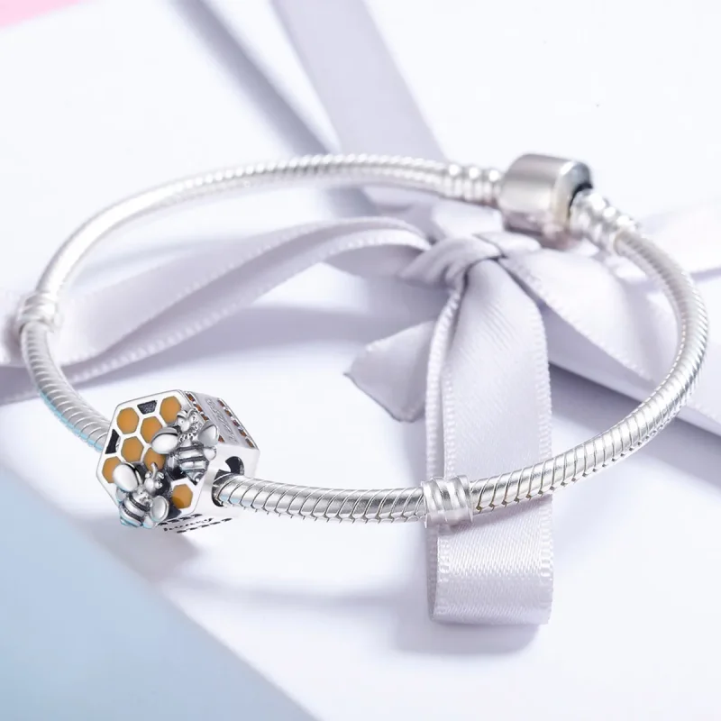 (zdjęcie do) Charms Typu Pandora plaster miodu - SCC500 - Wyświetl 4
