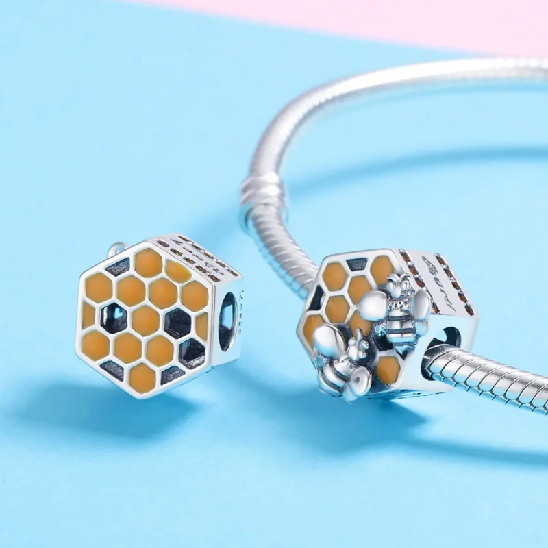 (zdjęcie do) Charms Typu Pandora plaster miodu - SCC500 - Wyświetl 5