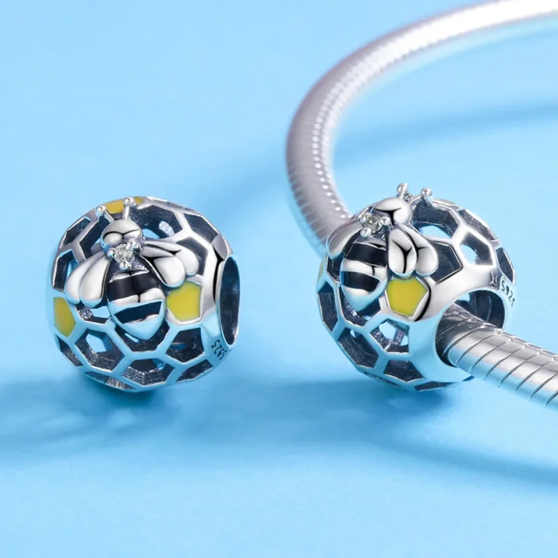 (zdjęcie do) Charms Typu Pandora plaster miodu - SCC779 - Wyświetl 4