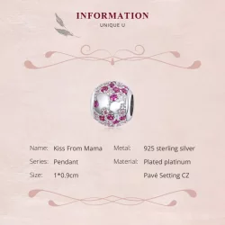 Charms Typu Pandora Pocałunek od mamy - BSC225