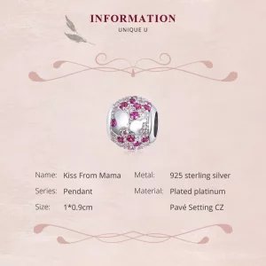 Charms Typu Pandora Pocałunek od mamy - BSC225
