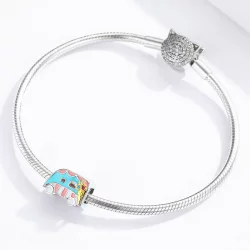 Charms Typu Pandora Pojazd z lodami - BSC163