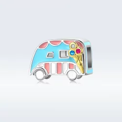 Charms Typu Pandora Pojazd z lodami - BSC163