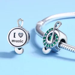 Charms Typu Pandora Potrójny klucz wiolinowy - SCC450