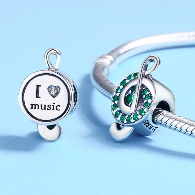 (zdjęcie do) Charms Typu Pandora Potrójny klucz wiolinowy - SCC450 - Wyświetl 5