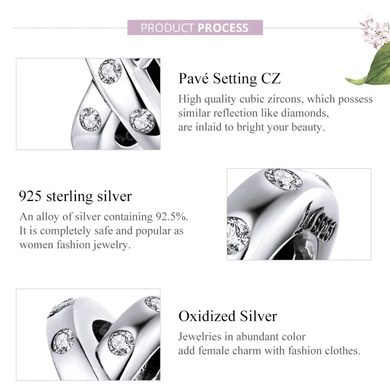(zdjęcie do) Charms Typu Pandora Prosta geometria - SCC1515 - Wyświetl 8