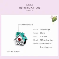 Charms Typu Pandora Przytulny domek - SCC1518