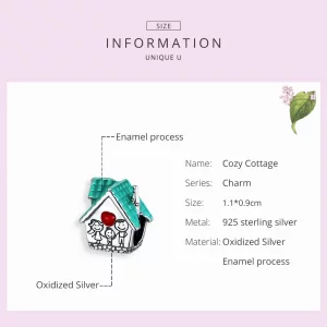 Charms Typu Pandora Przytulny domek - SCC1518